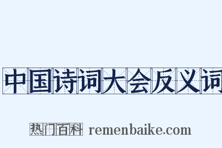 中国诗词大会反义词是什么意思的图片